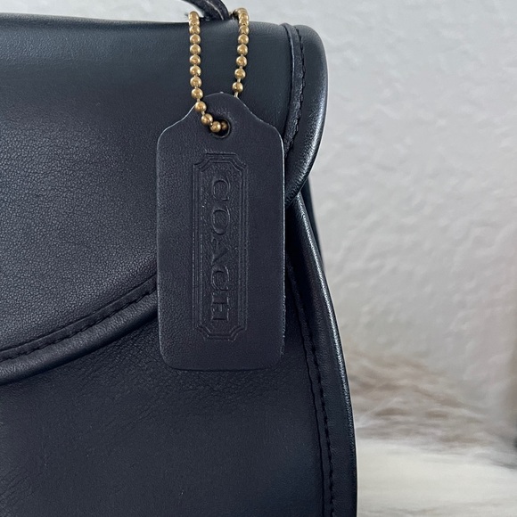 Rare Vintage Coach Ashland Bag 9914 Full Grain Cowhide Leather- Navy Blue - Picture 2 of 16